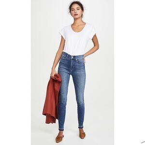 AYR THE RISER HIGH WAITED SKINNY JEANS IN NEON JUPITER BLUE SIZE 24